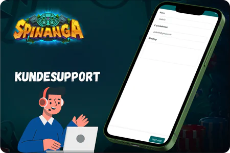Spinanga kundeservice chat og støttealternativer
