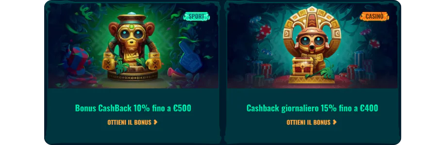 Spinanga Bonus IT promozioni cashback