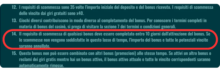 Spinanga Bonus IT Regole di attivazione del bonuss