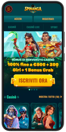 Spinanga online casino bonus Pagina iniziale