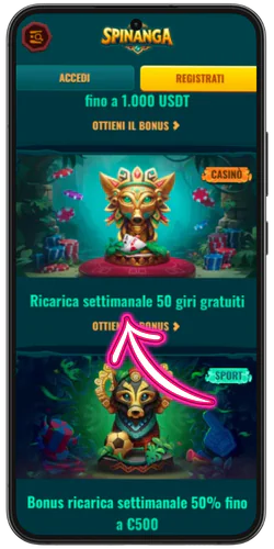 Spinanga online casino bonus Scegli un bonus